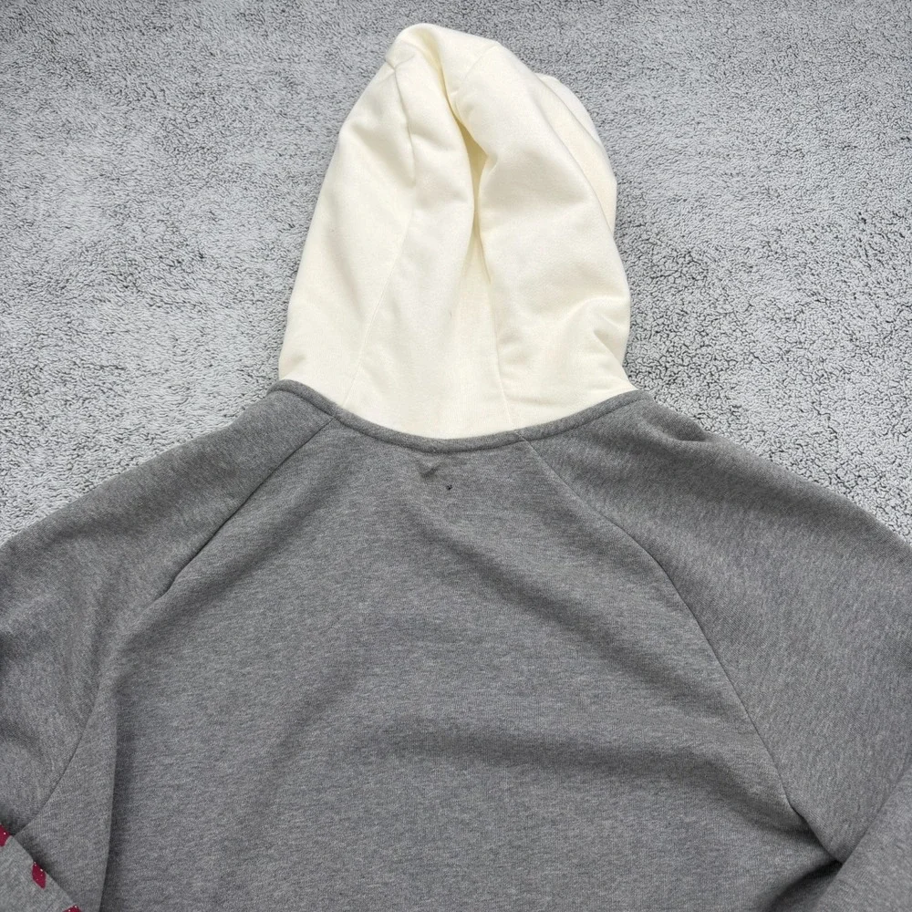 Nike Air Jordan Hoodie Mens Large Gray Jumpman Classic Spellout Logo Sweatshirt